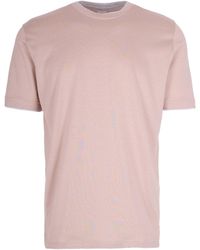 Eleventy - Contrast Trim Crewneck T-Shirt - Lyst
