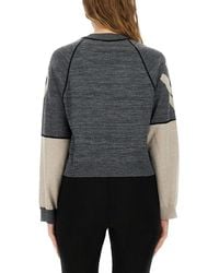 Moschino - Jersey With Inlaid Logo Virgin Wool T-Shirts - Lyst