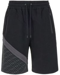 Fendi - Elastic Drawstring Waist Bermuda Shorts - Lyst