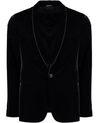 Giorgio Armani - Single-breasted Velvet Jacket - Lyst