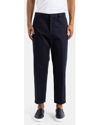 Jil Sander - Tapered Cotton Tailored Trousers With Central Pleat And Welt Pockets - Lyst