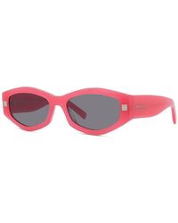 Givenchy - Sunglasses Rectangle Full Rim, Shiny Fuchsia Frame And Light Lens Gv40062I75A - Lyst