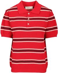 DUNST - Multi Striped Polo Knit Shell: Cotton Shirt - Lyst