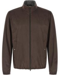 Herno - Suede Effect Jacket - Lyst