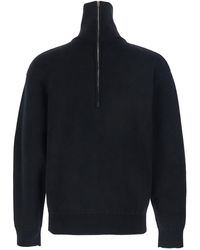 Balenciaga - Turtleneck Sweater With Rear Half Zip Closure - Lyst