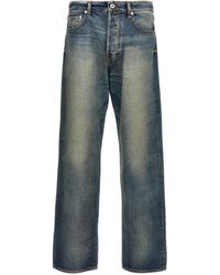 KENZO - Stone Bleach Asagao Straight Jeans - Lyst