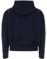 【関税&送料込】Saint Laurent Midnight Blu Cotton Sweatshirt VIP【関税送料無料】希少 SAINT LAURENT COTTON HOODIE