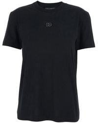 Dolce & Gabbana - Dolce & Gabbana Crewneck Logo T-Shirt - Lyst