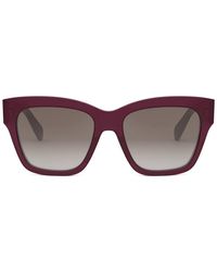 Celine - Cl40253I Triomphe 69F Rosso Lucido Sunglasses - Lyst