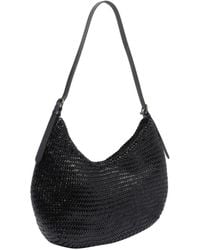 ハンドバッグ Dragon Diffusion Luna Piena Donna Borsa Nero dragon-diffusion-woven-leather