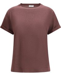 Brunello Cucinelli - Cashmere Glitter T-Shirt T-Shirts - Lyst