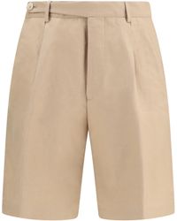 Brunello Cucinelli - Cotton And Linen Shorts Cotton; Bermuda - Lyst