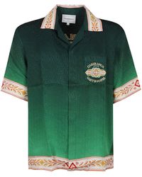 Casablancabrand - Cuban Collar Short-Sleeved Shirt - Lyst