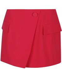 Balmain - Wrap-Style Skirt With Front Pockets And Fluid Draping - Lyst