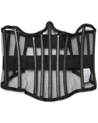 Dolce & Gabbana - Sheer Tulle Bodysuit Cropped Corset Top Elastane Nylon Polyester - Lyst