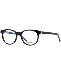 Saint Laurent - Eyeglasses Round Full Rim, Transparent Frame And Clear Demo Lenses Lens Slm111004 - Lyst