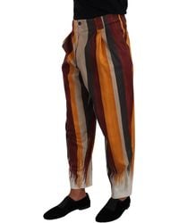 Dolce & Gabbana - Elegant Striped Skinny Trousers - Lyst