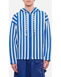 JW Anderson - Striped Zipped Anchor Hoodie - Lyst
