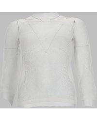 Alberta Ferretti - Top Viscose Net-Knit Polyester Tops - Lyst