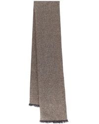 Brunello Cucinelli - Cashmere Blend Scarf With Lurex Profiles - Lyst
