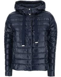 Herno - Down Jacket With Drawstring Hood And Logo Detail On The Drawstring - Lyst