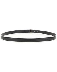 Saint Laurent - Thin Belt Cassandre Leather - Lyst