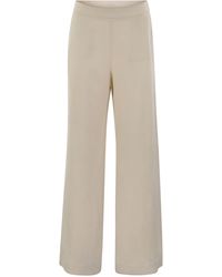 Antonelli - Viscose And Linen Trousers - Lyst