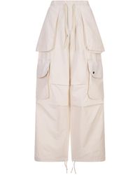 A PAPER KID - Cargo Trousers With Logo - Lyst