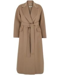 Max Mara - Coat With Wide Notched Revers Virgin Wool - Lyst
