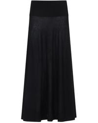 Alaïa - Virgin Wool Maxi Skirt - Lyst