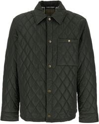 Burberry - Quilted Jacket With Classic Collar - Lyst