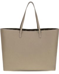 Fendi - Medium Roll Roman Leather Shopping Bag Calf Bos Taurus Shoulder - Lyst