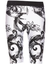 Versace - Watercolor Couture Short Leggings - Lyst