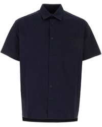 A.P.C. - Dark Blue Poplin Ross Shirt - Lyst