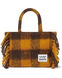 Mc2 Saint Barth - Colette Blanket Handbag With Gingham Print - Lyst