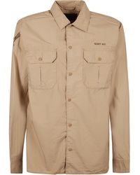 Schott Nyc - Patched Pocket Logo Embroidered Shirt - Lyst