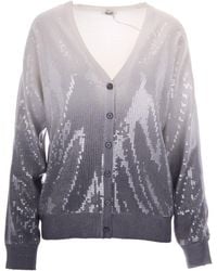 Liu Jo - Shaded Sequin Viscose-Blend Cardigan - Lyst