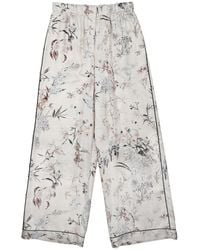 Dior - Dior Printed Silk Trousers - Lyst