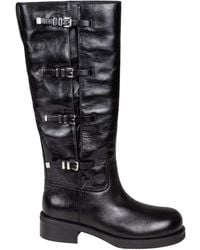 Michael Kors - Leather Darringt Boot With Buckles - Lyst