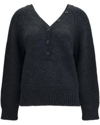 Our Legacy - Country Henley Merino Cardigan Wool Ovis Aries Sweater - Lyst