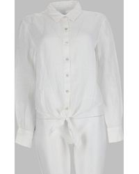 120% Lino - Knot Linen Shirt - Lyst