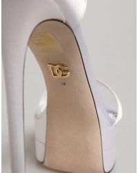 Dolce & Gabbana - Platform Ankle Strap Sandals Shoes Leather - Lyst