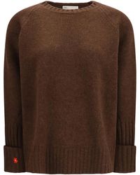 Tory Burch - Wool Sweater Dark Roast - Lyst