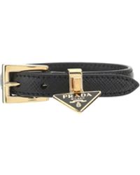 prada leather bracelet womens