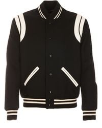 Saint Laurent - Wool Bomber Jacket - Lyst