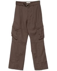 Frankie Shop - Wide-Leg Cargo Trousers Kelly Polyester Straight - Lyst