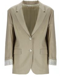Alysi - Linen Blend Blazer Viscose Jacket - Lyst
