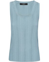 Weekend by Maxmara - Slim-Fit Ribbed-Knit Sleeveless Top - Lyst