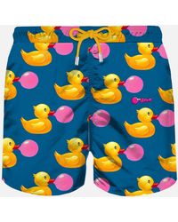 Mc2 Saint Barth - Light Fabric Swim Shorts With Ducky And Big Babol Print Big Babol Special Edition - Lyst