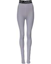 Dolce & Gabbana - Logo Waistband Leggings - Lyst